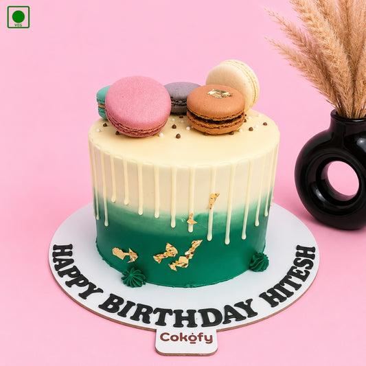 Macaron Drip Birthday Cake - Gurgaon & Delhi NCR | Cakofy