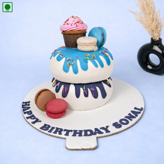 Macaron Sprinkle Drip Cake - Gurgaon & Delhi NCR | Cakofy