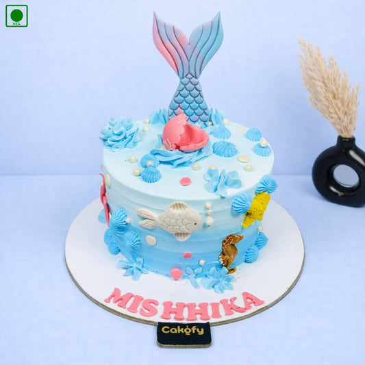 Magical Mermaid Theme Cake - Gurgaon & Delhi NCR | Cakofy