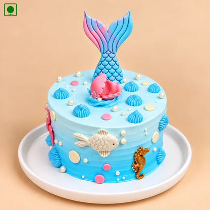 Magical Mermaid Theme Cake - Gurgaon, Delhi & Noida