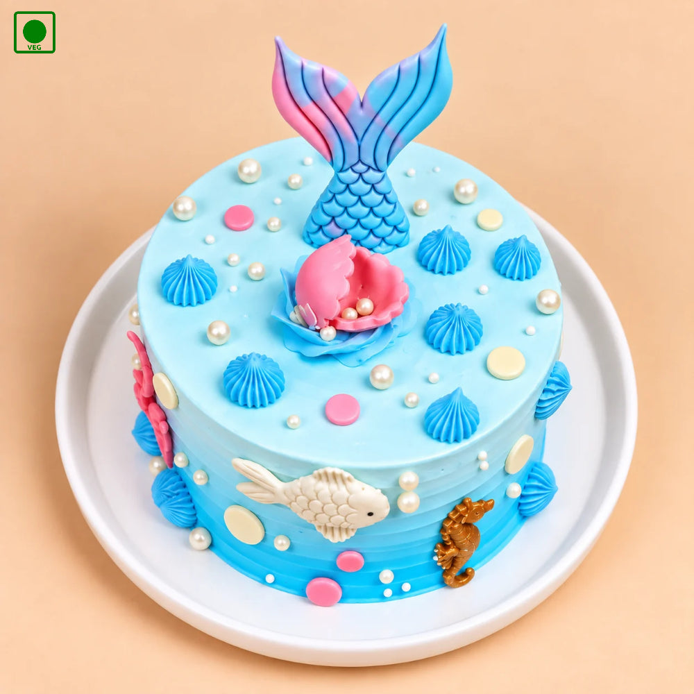 Magical Mermaid Theme Cake - Gurgaon, Delhi & Noida