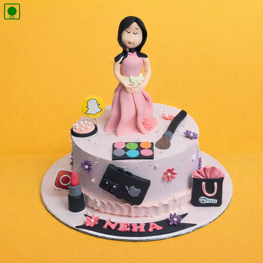 Makeup Theme Girl Cake - Gurgaon & Delhi NCR | Cakofy