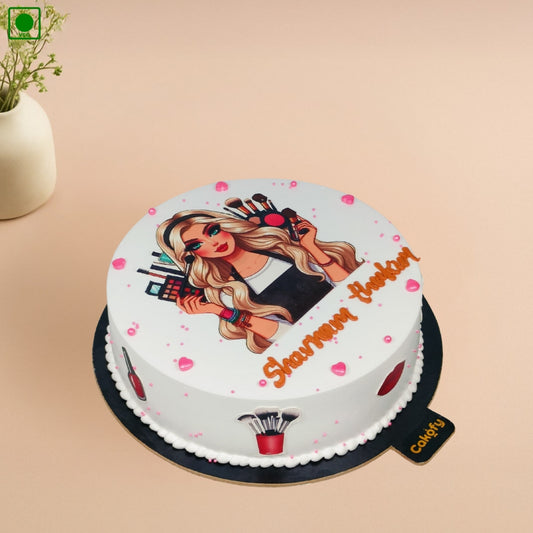 Makeup Artist Theme Cake - Gurgaon & Delhi NCR | Cakofy