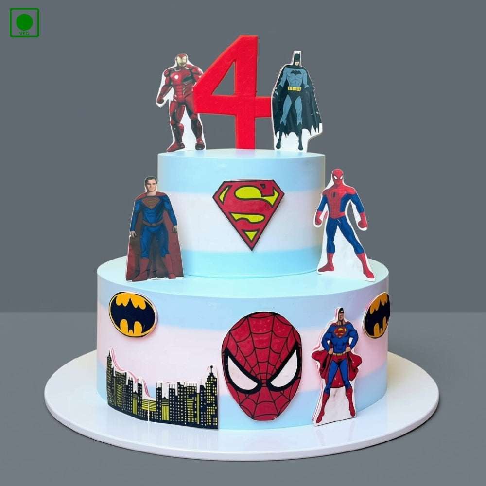 Marvel Superhero Theme Cake - Gurgaon, Delhi & Noida