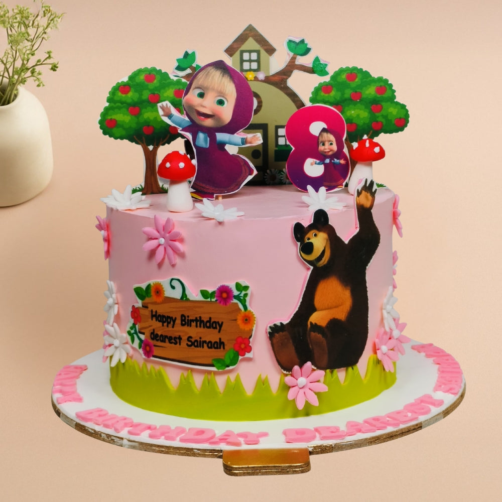 Masha and The Bear Theme Cake - Gurgaon & Delhi NCR | Cakofy