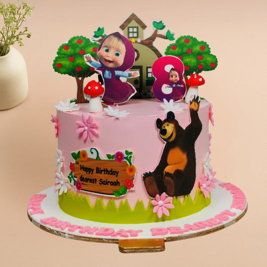 Masha and The Bear Theme Cake - Gurgaon & Delhi NCR | Cakofy