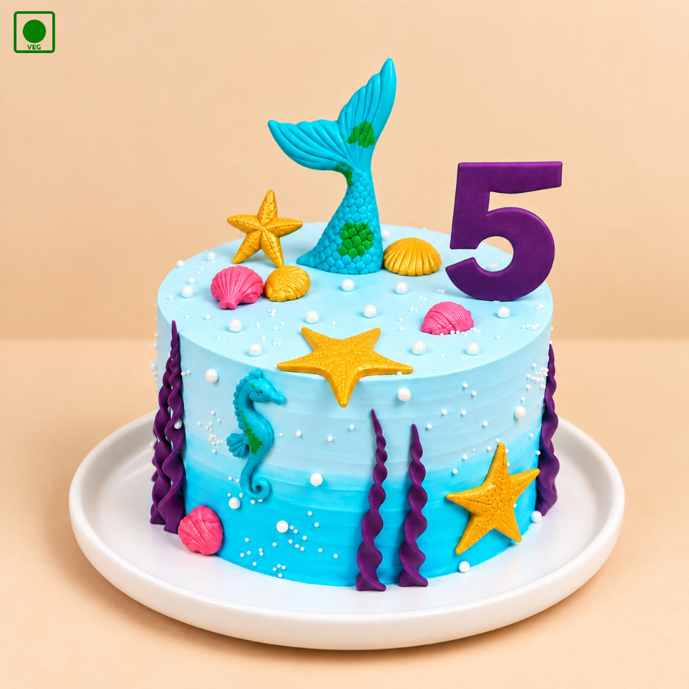 Mermaid Ocean Theme Cake - Gurgaon, Delhi & Noida