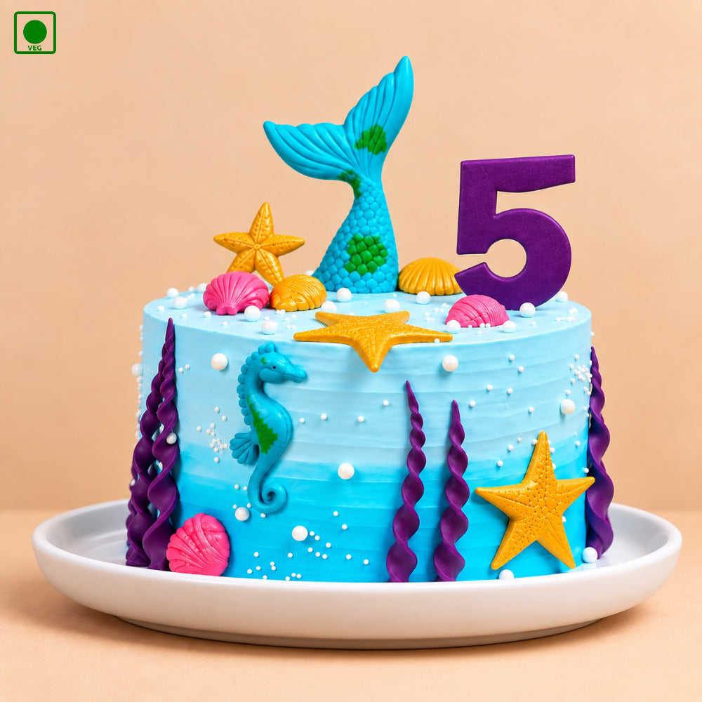 Mermaid Ocean Theme Cake - Gurgaon, Delhi & Noida