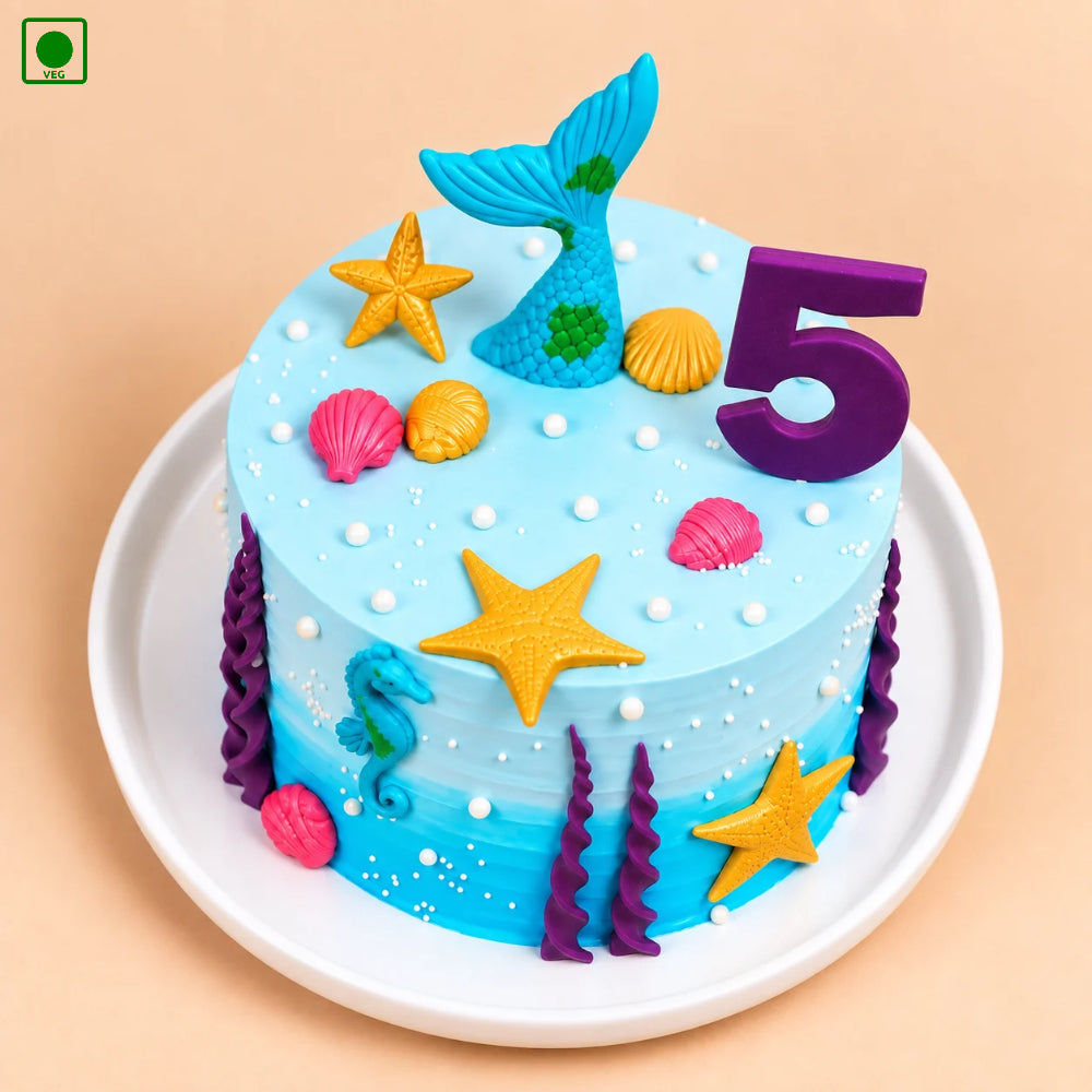 Mermaid Ocean Theme Cake - Gurgaon, Delhi & Noida