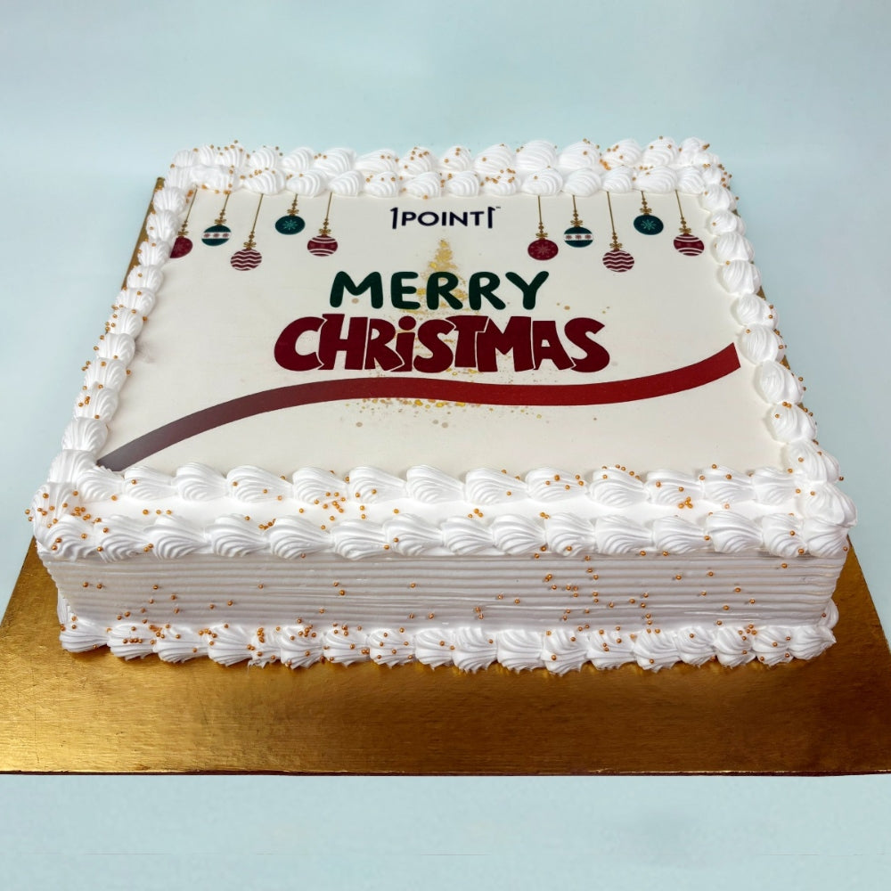 Merry Christmas Photo Cake - Gurgaon & Delhi NCR | Cakofy
