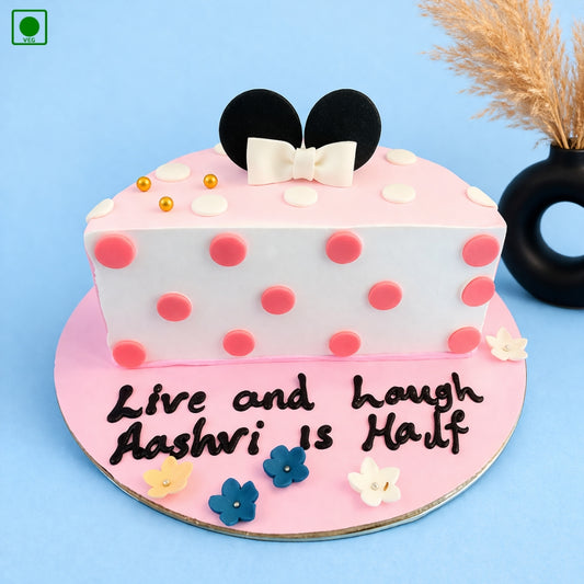Mickey Theme Half Cake - Gurgaon & Delhi NCR | Cakofy