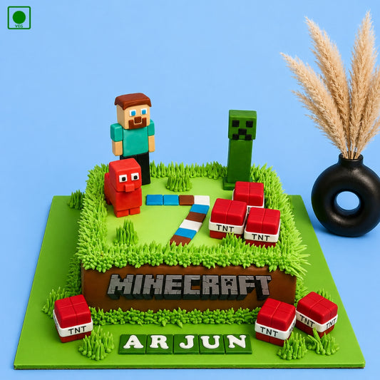Minecraft Adventure Theme Birthday Cake – Gurgaon & Delhi NCR | Cakofy