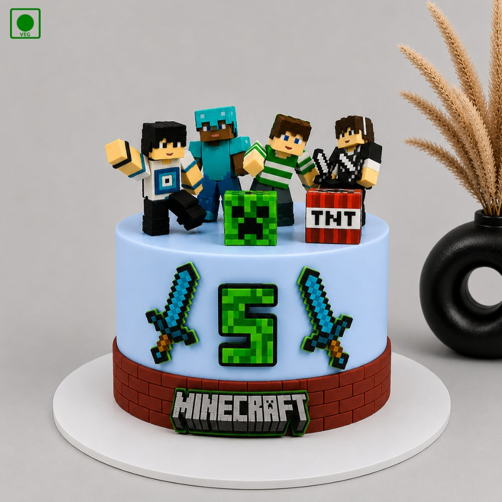 Minecraft Designer Cake – Gurgaon, Delhi & Noida