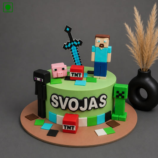 Minecraft Gamer Kids Cake – Gurgaon, Delhi & Noida