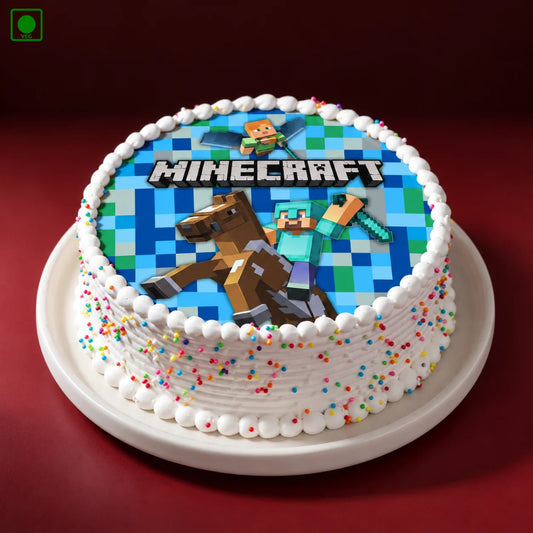 Minecraft Gaming Photo Cake - Gurgaon, Delhi & Noida