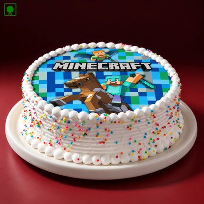 Minecraft Gaming Photo Cake - Gurgaon, Delhi & Noida