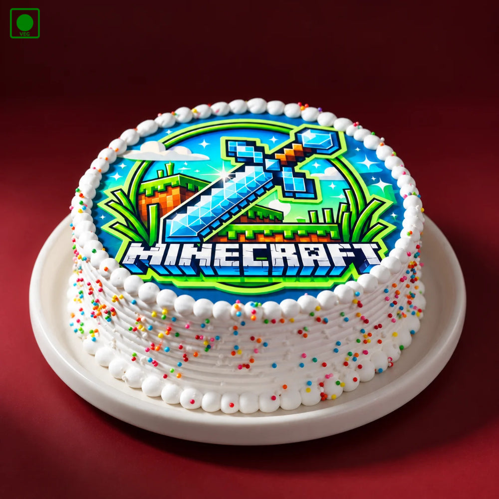 Minecraft Sword Photo Cake - Gurgaon, Delhi & Noida