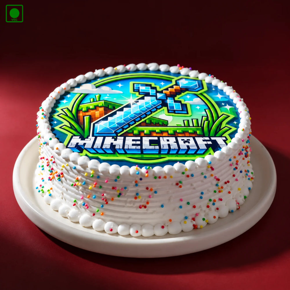 Minecraft Sword Photo Cake - Gurgaon, Delhi & Noida