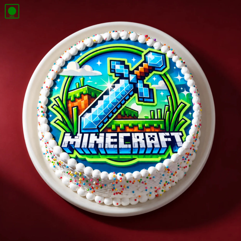 Minecraft Sword Photo Cake - Gurgaon, Delhi & Noida