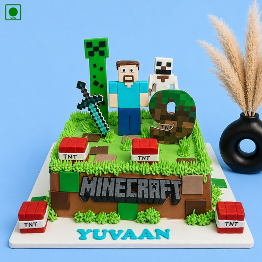 Minecraft TNT Theme Cake – Gurgaon & Delhi NCR | Cakofy