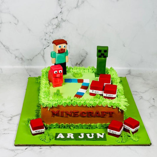 Minecraft Adventure Theme Birthday Cake – Gurgaon & Delhi NCR | Cakofy