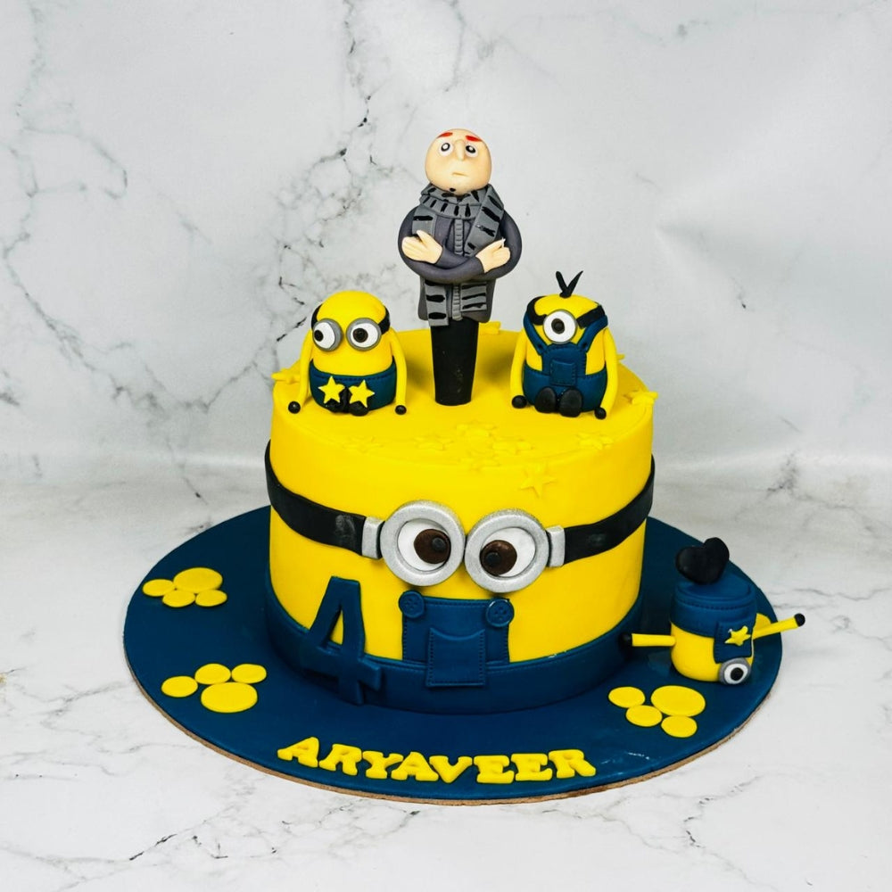 Minions Cartoon Character Theme Birthday Cake – Gurgaon & Delhi NCR | Cakofy