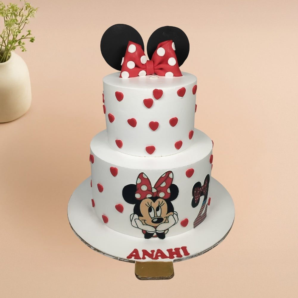 Minni Mouse Theme Cake