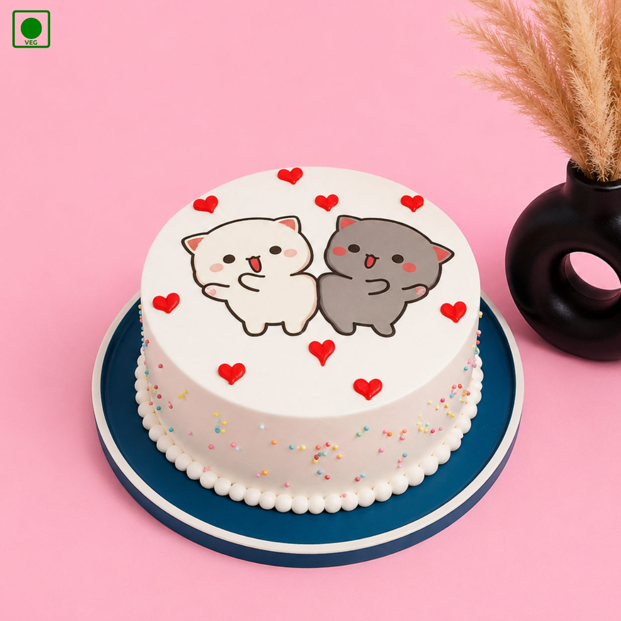 Mochi Cat Love Cake - Gurgaon, Delhi & Noida