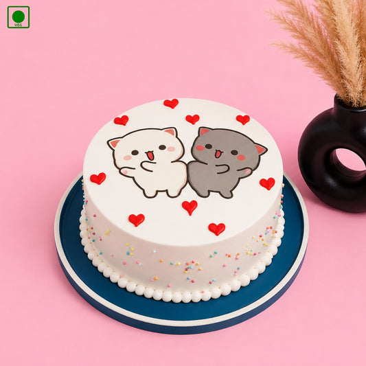 Mochi Cat Love Cake - Gurgaon & Delhi NCR | Cakofy