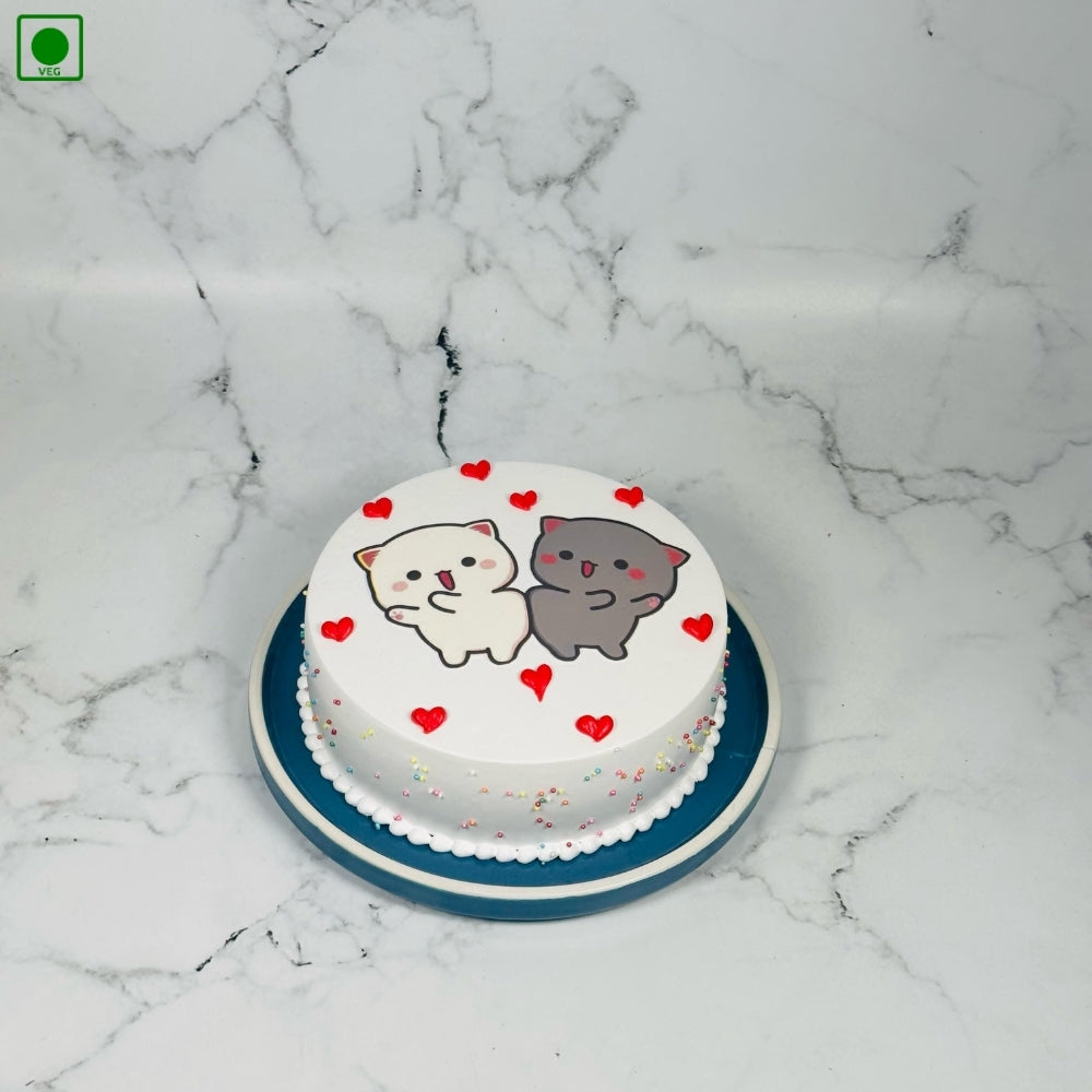 Mochi Cat Love Cake - Gurgaon & Delhi NCR | Cakofy