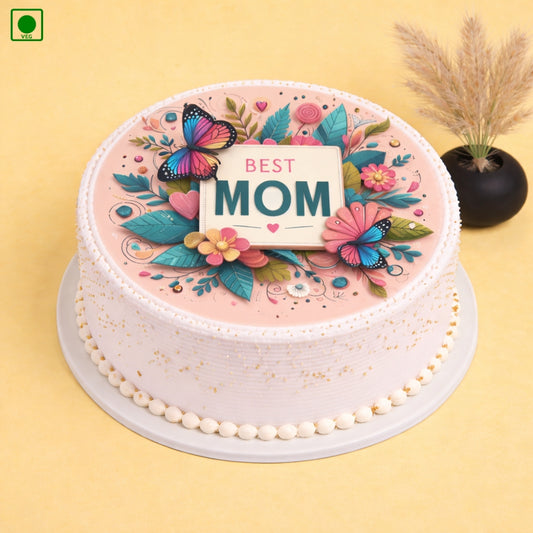Mom Floral Butterfly Cake - Gurgaon & Delhi NCR | Cakofy