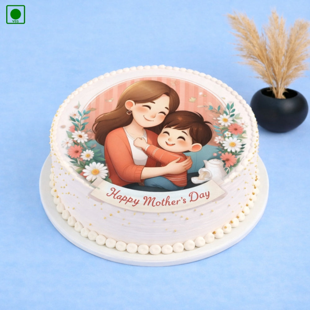 Mom Hug Theme Cake - Gurgaon, Delhi & Noida