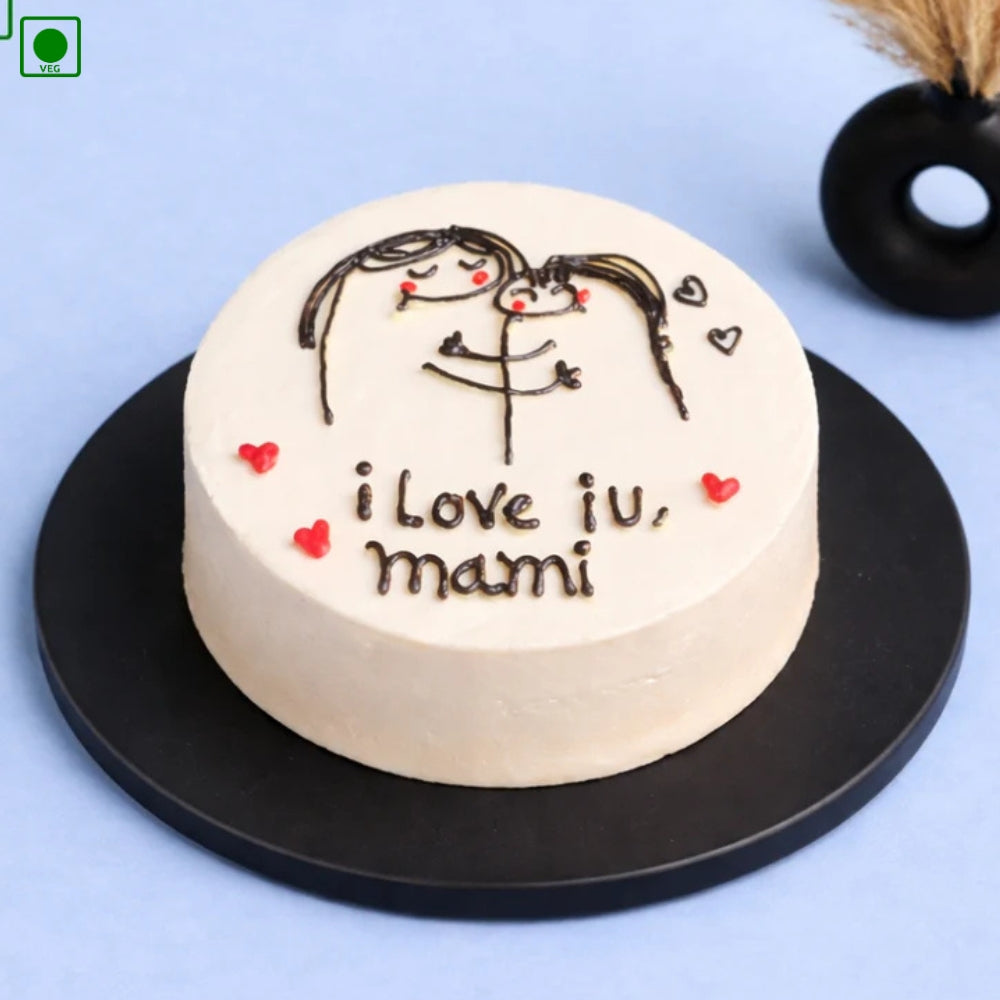 Mom Love Sketch Cake - Gurgaon & Delhi NCR | Cakofy