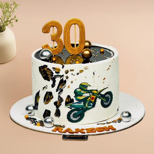 Motorcycle Lover Theme Cake