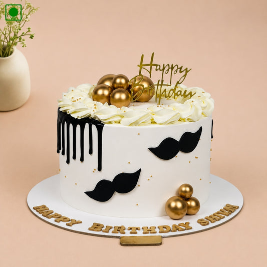 Moustache Theme Birthday Cake - Gurgaon, Delhi & Noida