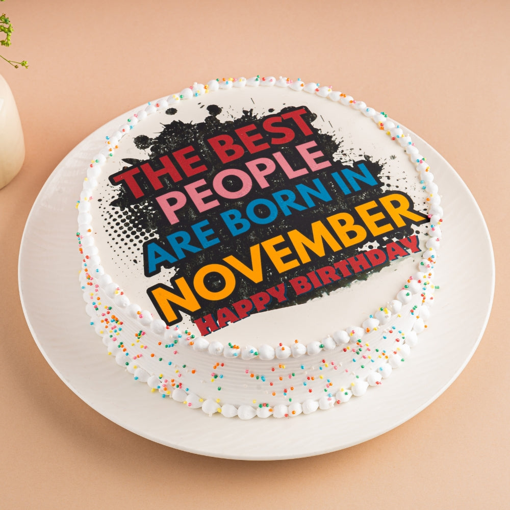 November Month Birthday Cake – Gurgaon & Delhi NCR | Cakofy