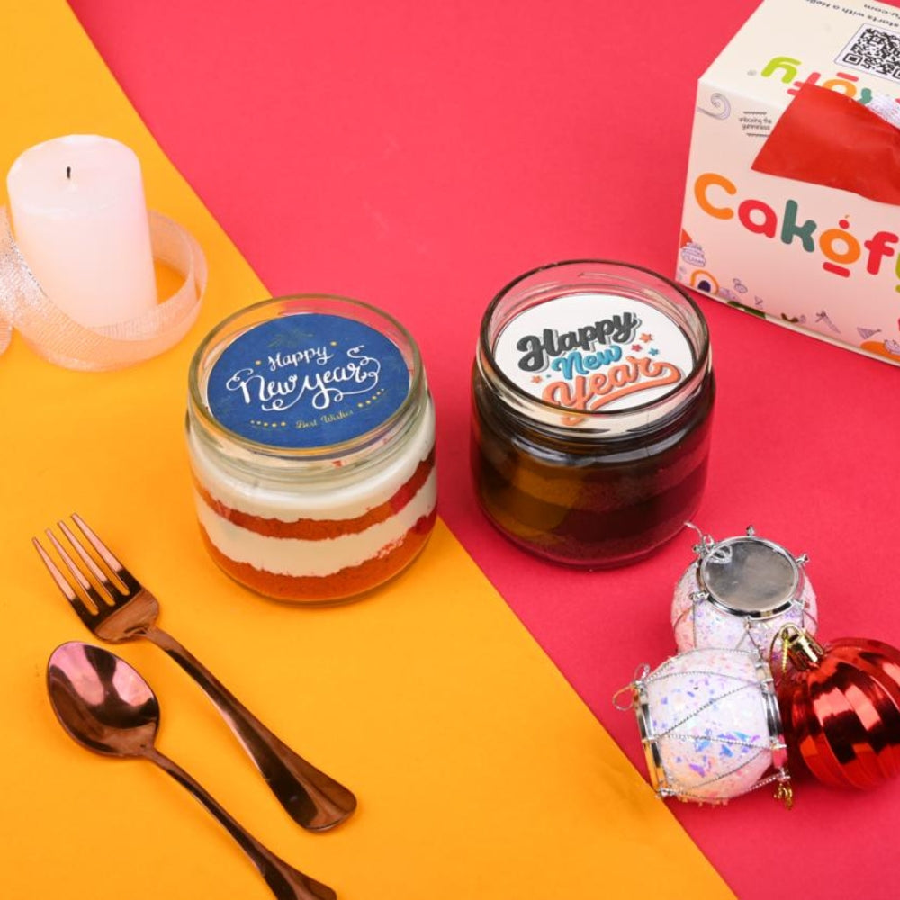 New Year Special Jar Cake - 2 Pcs - Gurgaon & Delhi NCR | Cakofy
