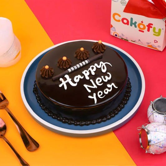 New Year Truffle Cake - Gurgaon & Delhi NCR | Cakofy