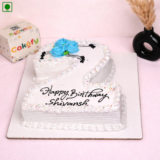 Number Two Designer Cake - Gurgaon & Delhi NCR | Cakofy