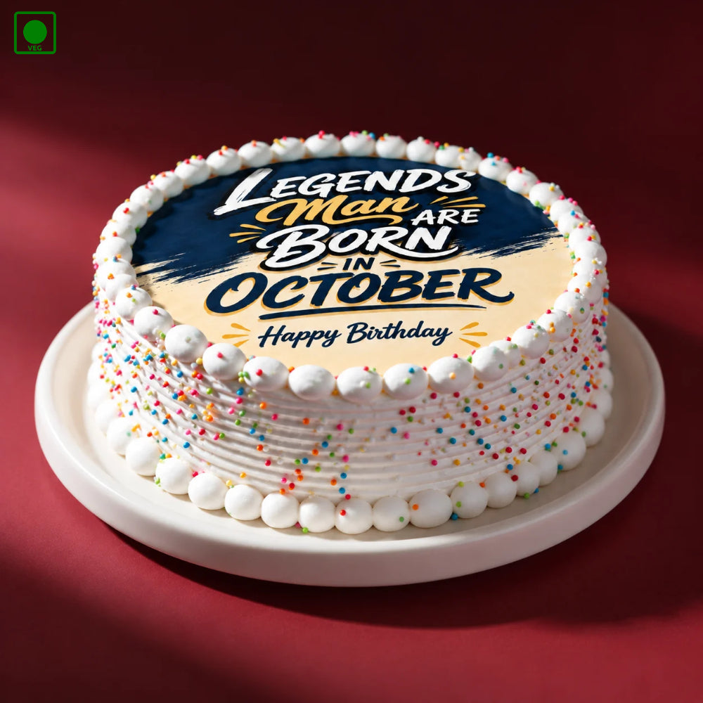 October Man Born Birthday Cake - Gurgaon, Delhi & Noida