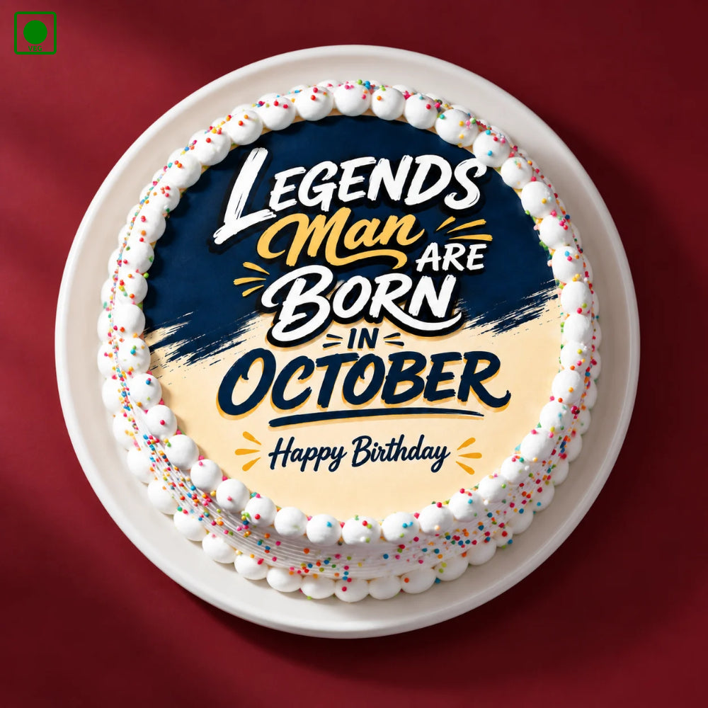 October Man Born Birthday Cake