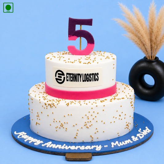 Office Anniversary Cake 2 Tier - Gurgaon, Delhi & Noida
