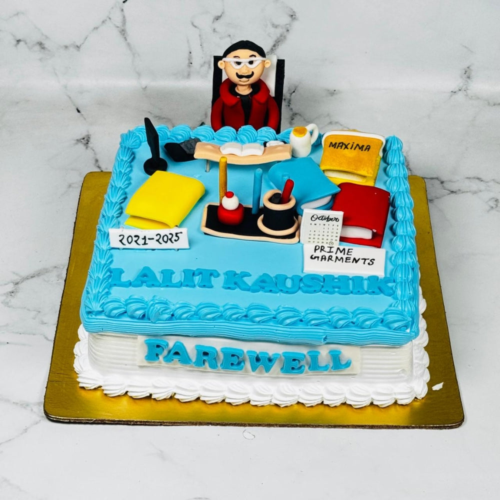 Office Farewell Theme Celebration Cake - Gurgaon & Delhi NCR | Cakofy