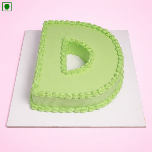 Pastel Green Alphabet Cake - Gurgaon & Delhi NCR | Cakofy