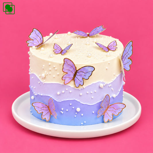 Pastel Ombre Butterfly Cake - Gurgaon, Delhi & Noida
