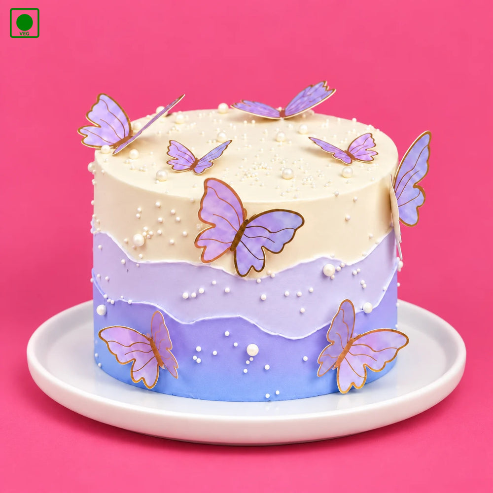 Pastel Ombre Butterfly Cake - Gurgaon, Delhi & Noida
