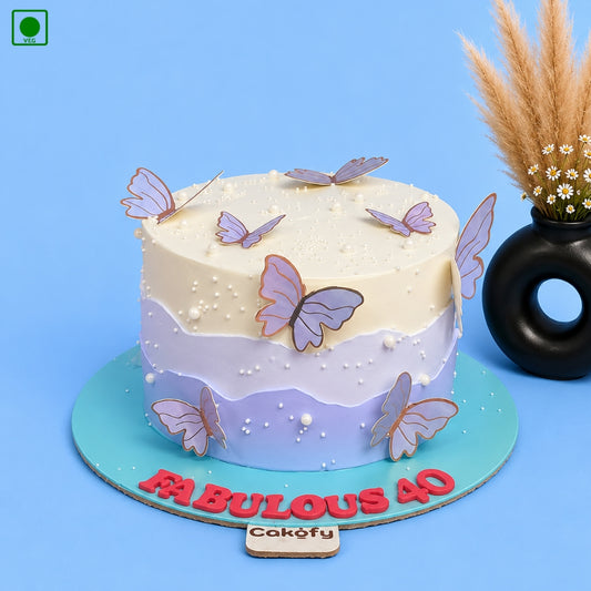Pastel Ombre Butterfly Cake - Gurgaon & Delhi NCR | Cakofy