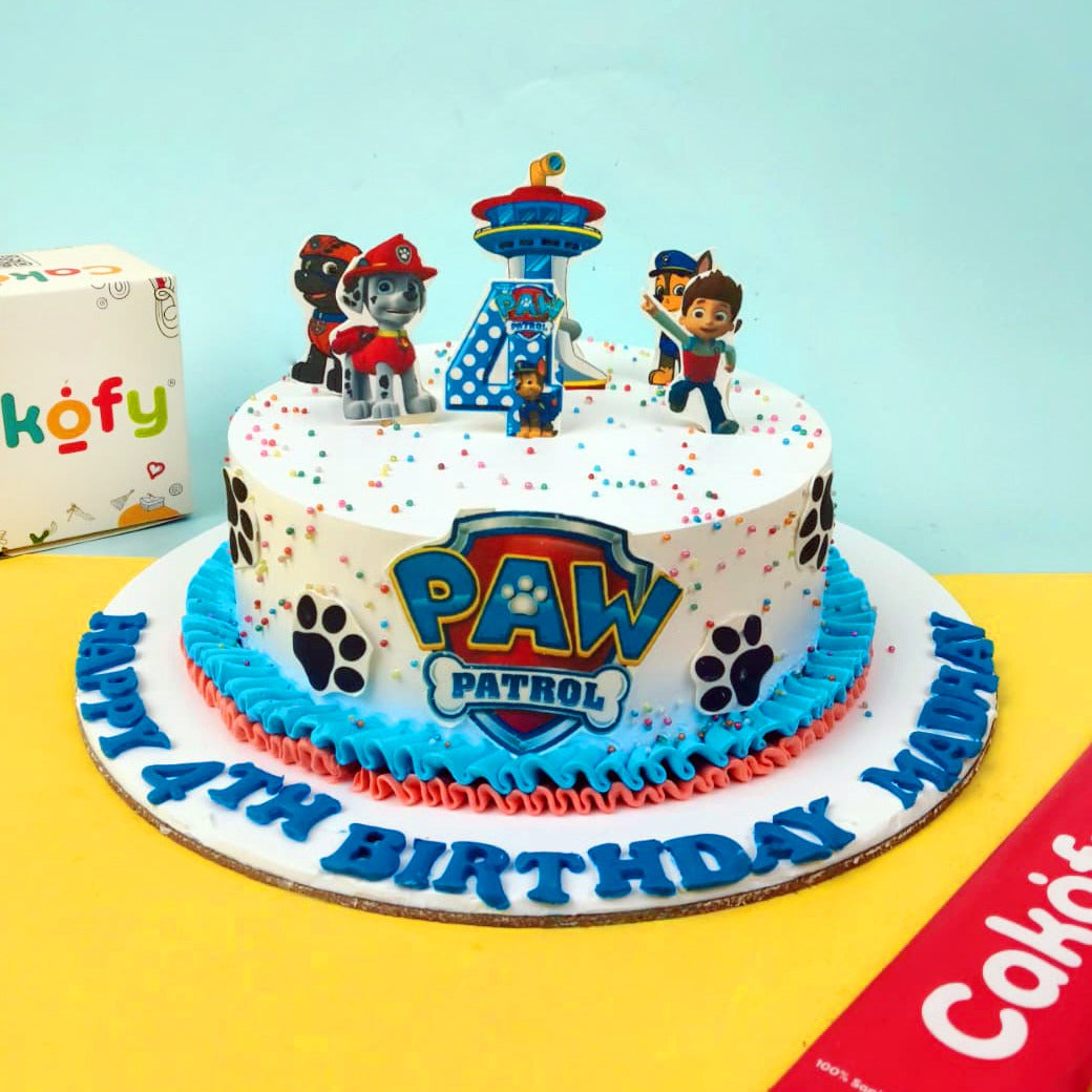 Paw Patrol Cartoon Theme Cake - Gurgaon & Delhi NCR | Cakofy