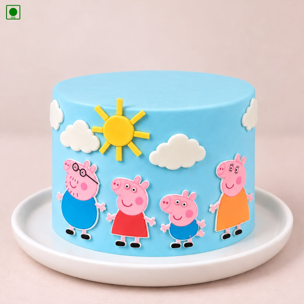 Peppa Pig Cartoon Cake - Gurgaon, Delhi & Noida