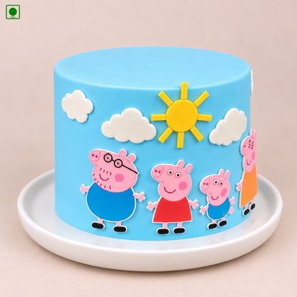 Peppa Pig Cartoon Cake - Gurgaon, Delhi & Noida
